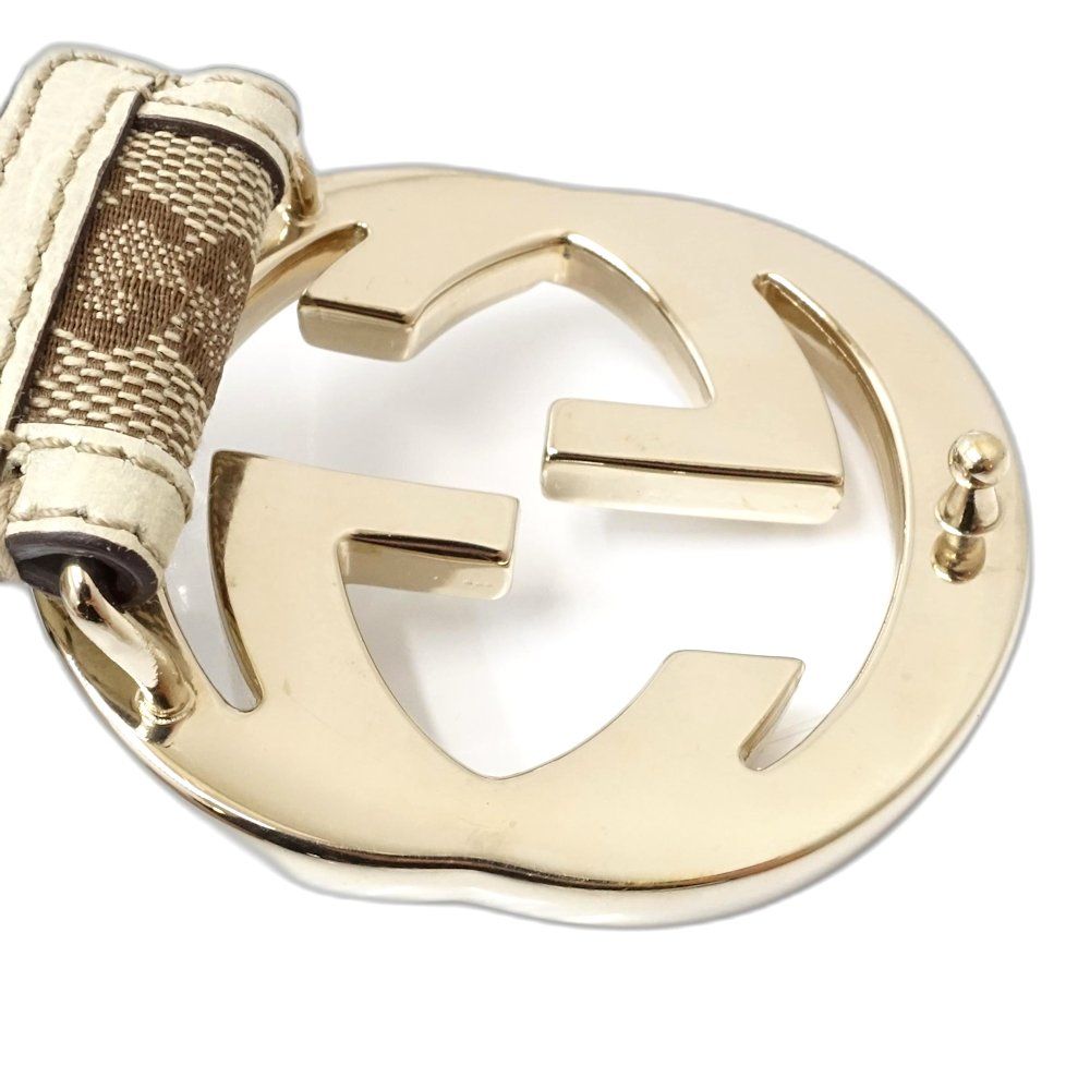 GUCCI グッチ ベルト インターロッキングG 114876 85・34 レザー  