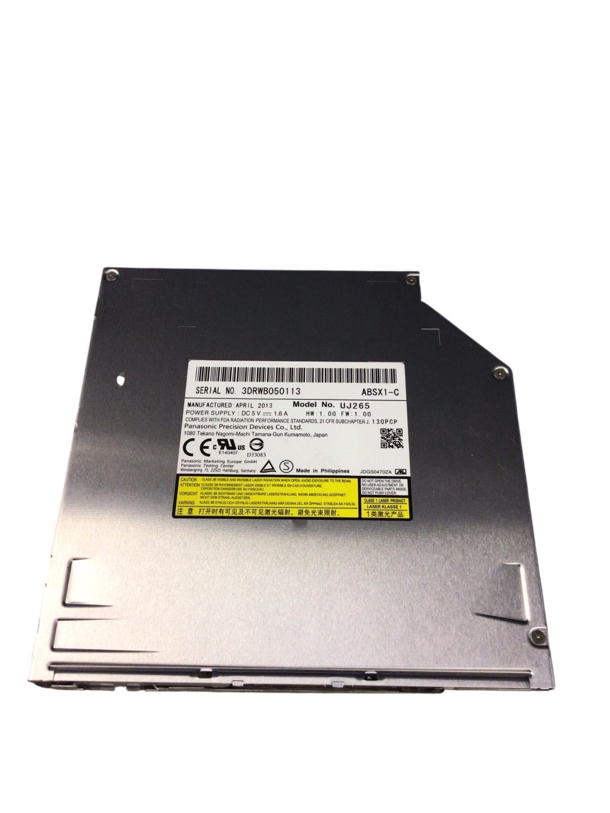 Panasonic SATA接続 スリム スロットインBD-RE UJ-265 BDXL対応 ベゼル