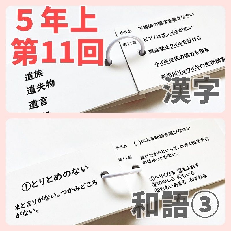 中学受験国語【5K3】予習シリーズ5年上漢字とことば第1～19回