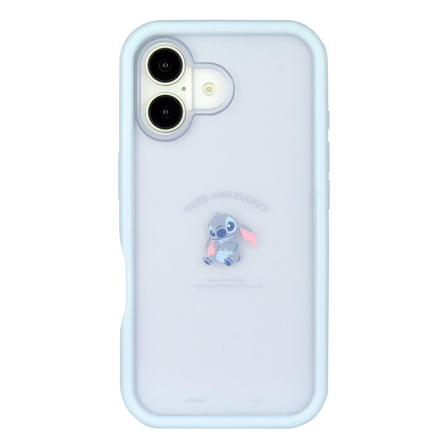 【人気商品】グルマンディーズ ディズニーキャラクター ／ iPhone16 対応 プランプフレームケース スティッチ DNG-204ST