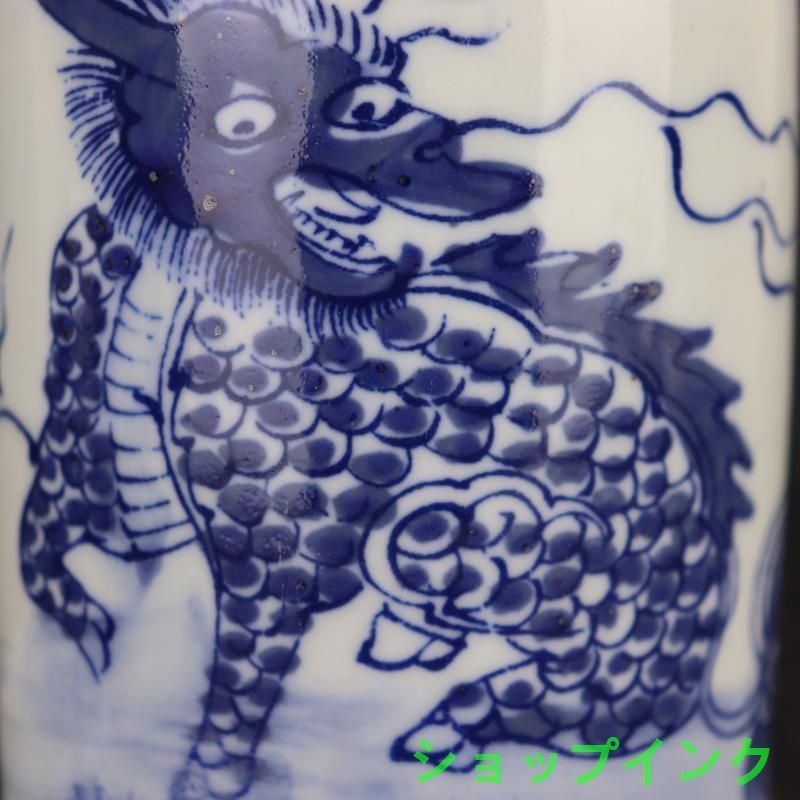 大清康熙青花拝寿茶壺茶器景徳鎮 陶磁器 装飾品 工芸品 美術品 置物 清康熙青花麒麟紋茶壺 茶道具 景徳鎮 陶磁器 装飾品 現代工芸品