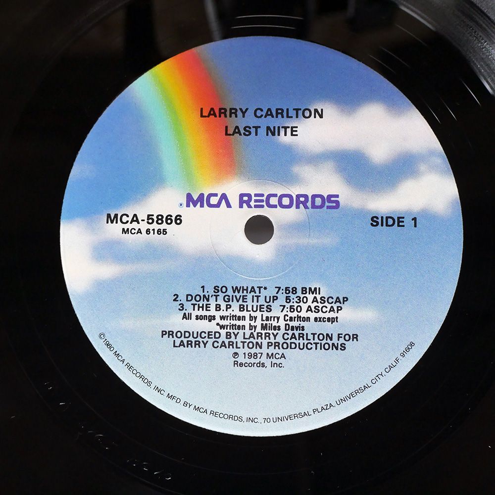 米 US盤 LARRY CARLTON/LAST NITE/MCA MCA5866 LP - メルカリ