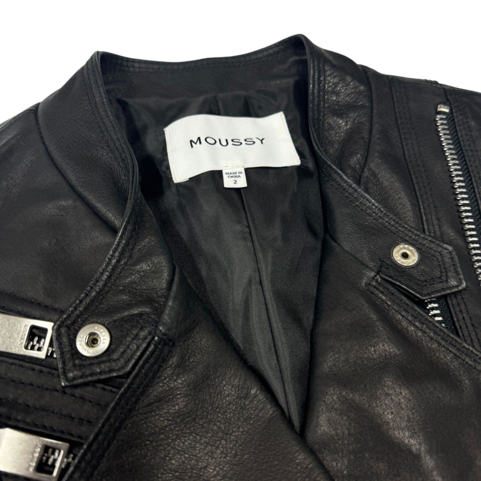 美品 MOUSSY マウジー レザージャケット ダブルライダース