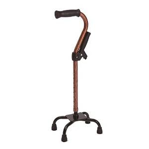 フジホーム 4点杖補助グリップ付 木目ブラウン WB 3802