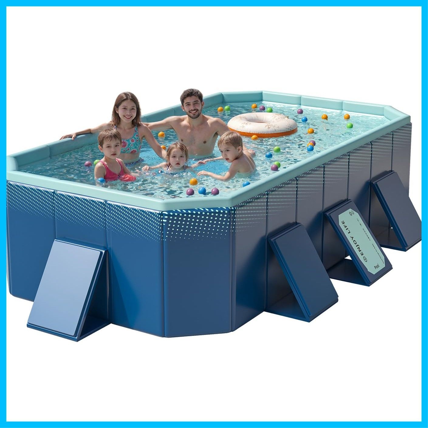 新着商品 2025新改良 工場直売 非膨張式プール 新デザイン ビニールプール 空気入れ不要 大型 子供用 家庭用 長方形 折り畳み式 収納便利 OMATA 1秒高速オープン 耐高温 耐摩擦 安全無毒 水遊び 猛暑対策 家庭用 屋内用 アウトドア用 大型