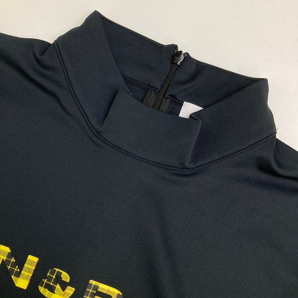 サイズ：L JUN&ROPE ジュン アンド ロペ 2023年モデル ハイネック 半袖Tシャツ  ブラック系 [240101474021] ゴルフウェア レディース ストスト サイズ：L JUN&ROPE ジュン アンド ロペ 2023年モデル