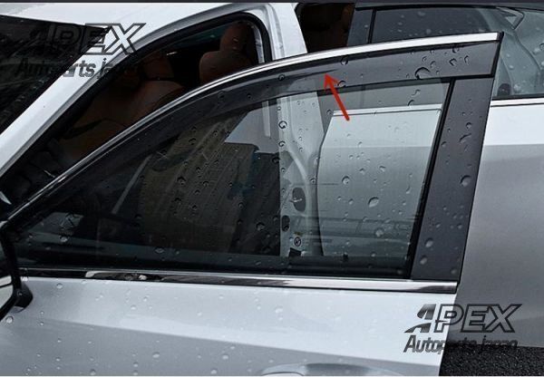 レクサス ES200 260 300h 2018～ ドア サイド ウインドウ バイザー ガーニッシュ 4P｜ブラック ABSDL14LYX