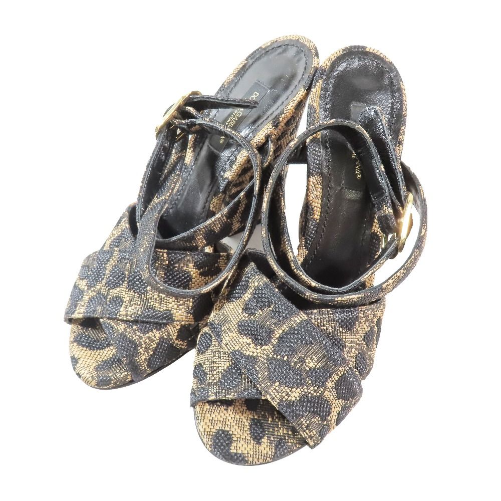 未使用 DOLCE&GABBANA ドルチェアンドガッバーナ ヒョウ柄 ミュール