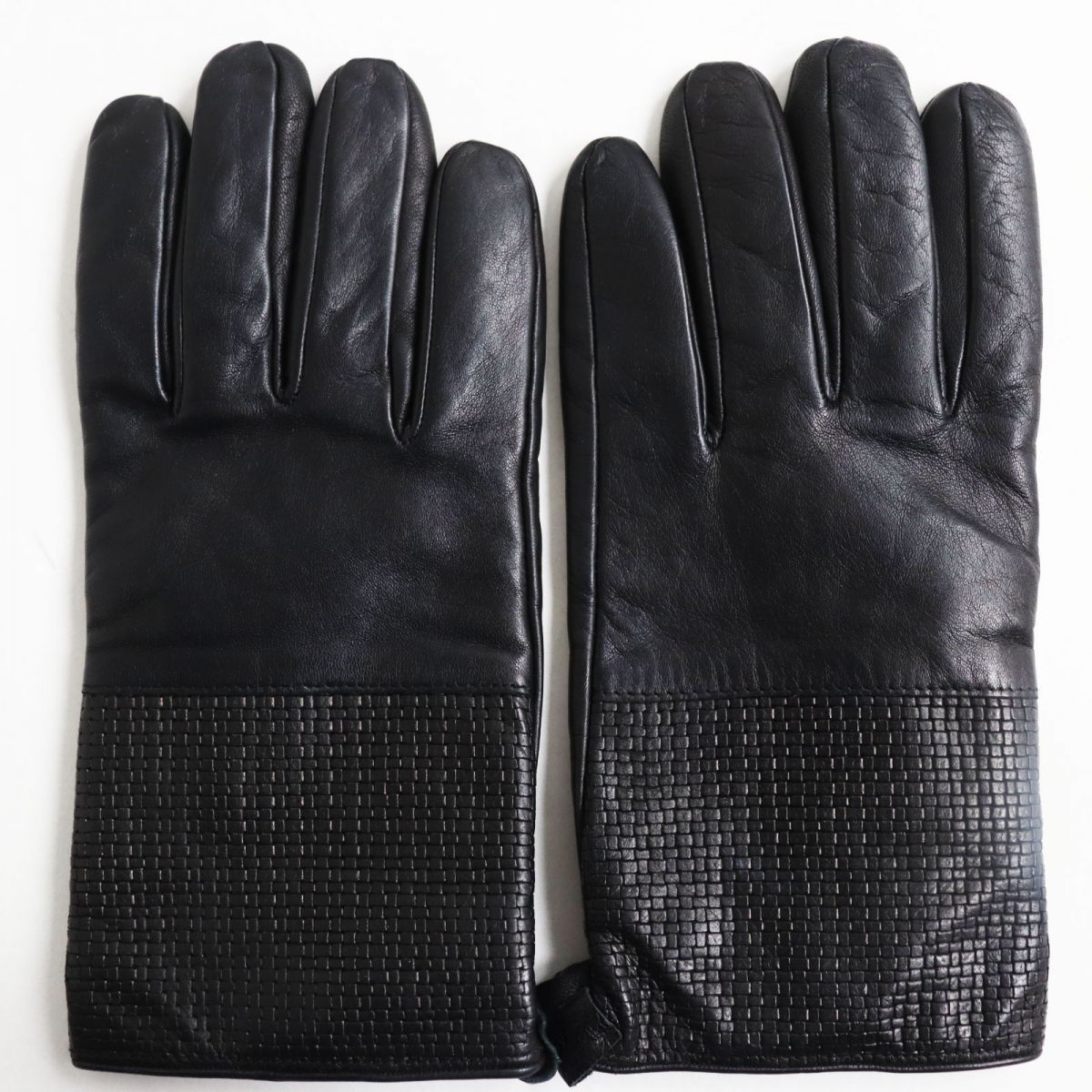 【美品】アルマーニ　ラムレザー手袋　裏地ウール付 美品○ARMANI COLLEZIONI アルマーニコレツィオーニ ラムレザー