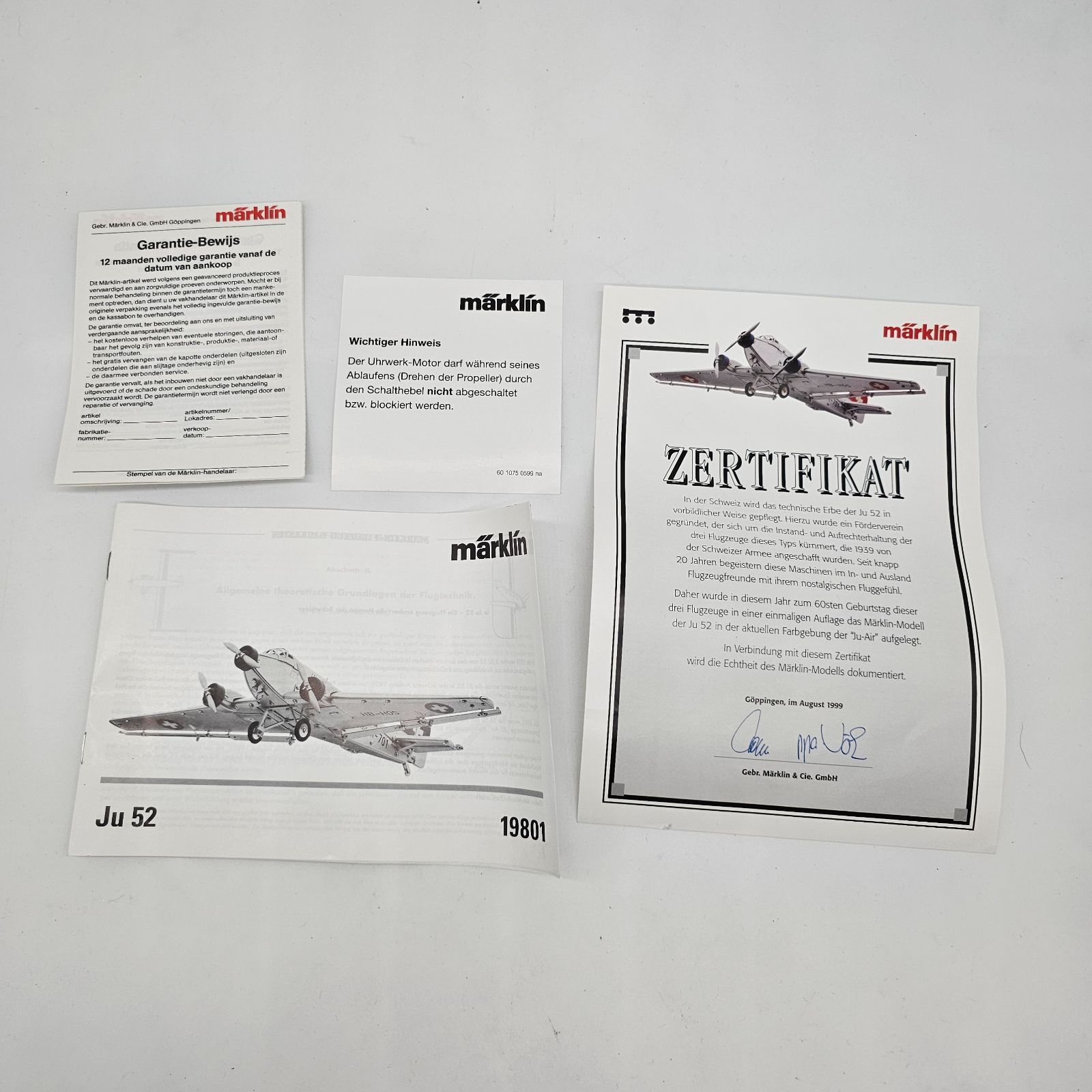 入手困難！メルクリン 19801 メタル製 ユンカース JU 52 航空機 入手困難！メルクリン 19801 メタル製 ユンカース JU 52 航空機