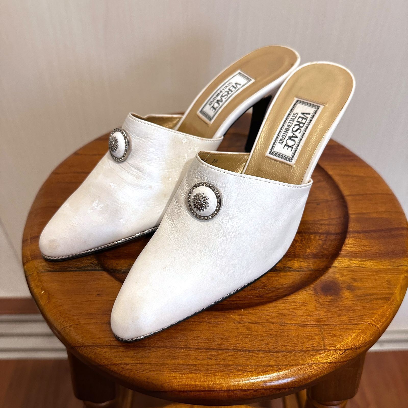 VERSACE ミュール ホワイト sh129