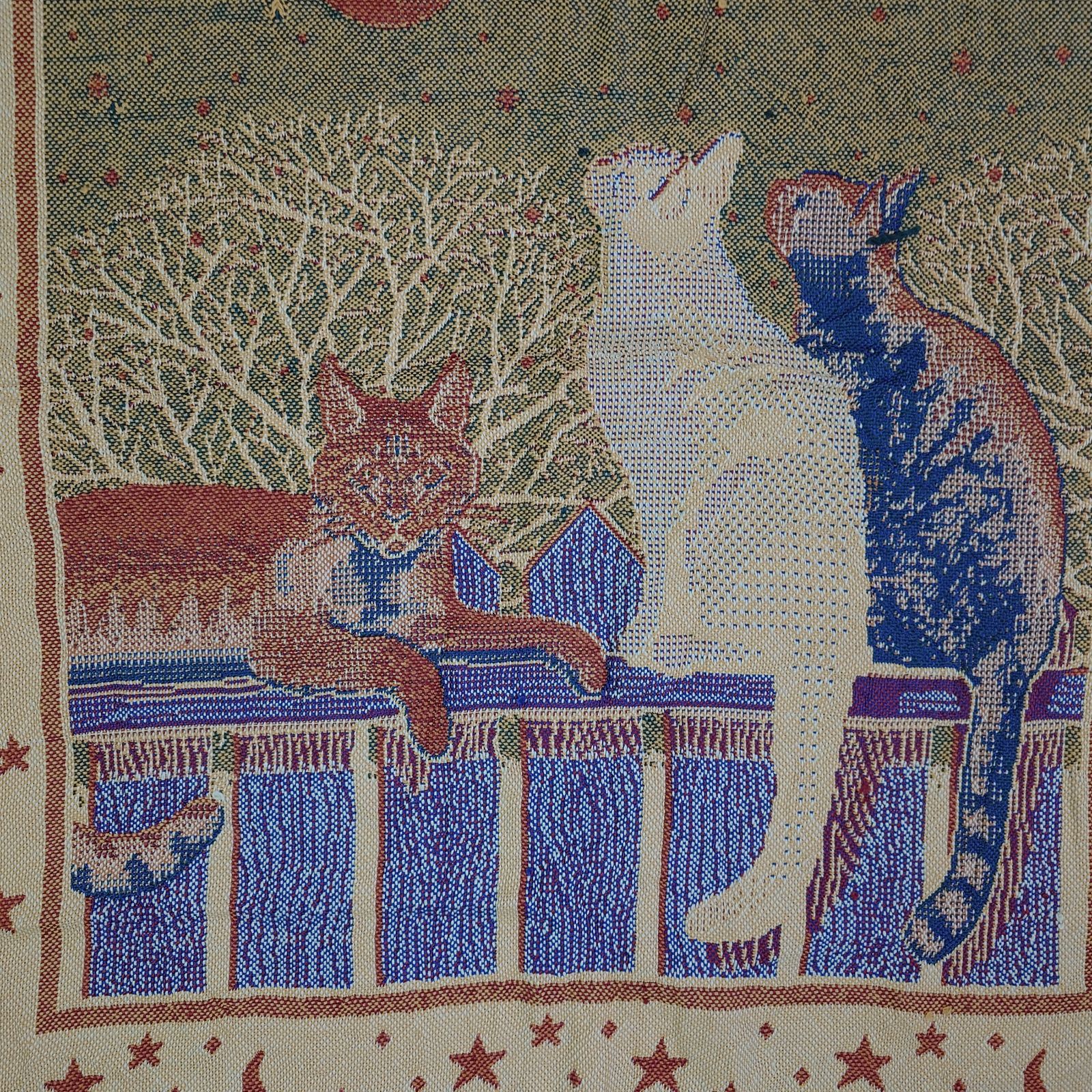 vintageラグ カーペット 猫 キャット 月 アニマル 1401 - メルカリ