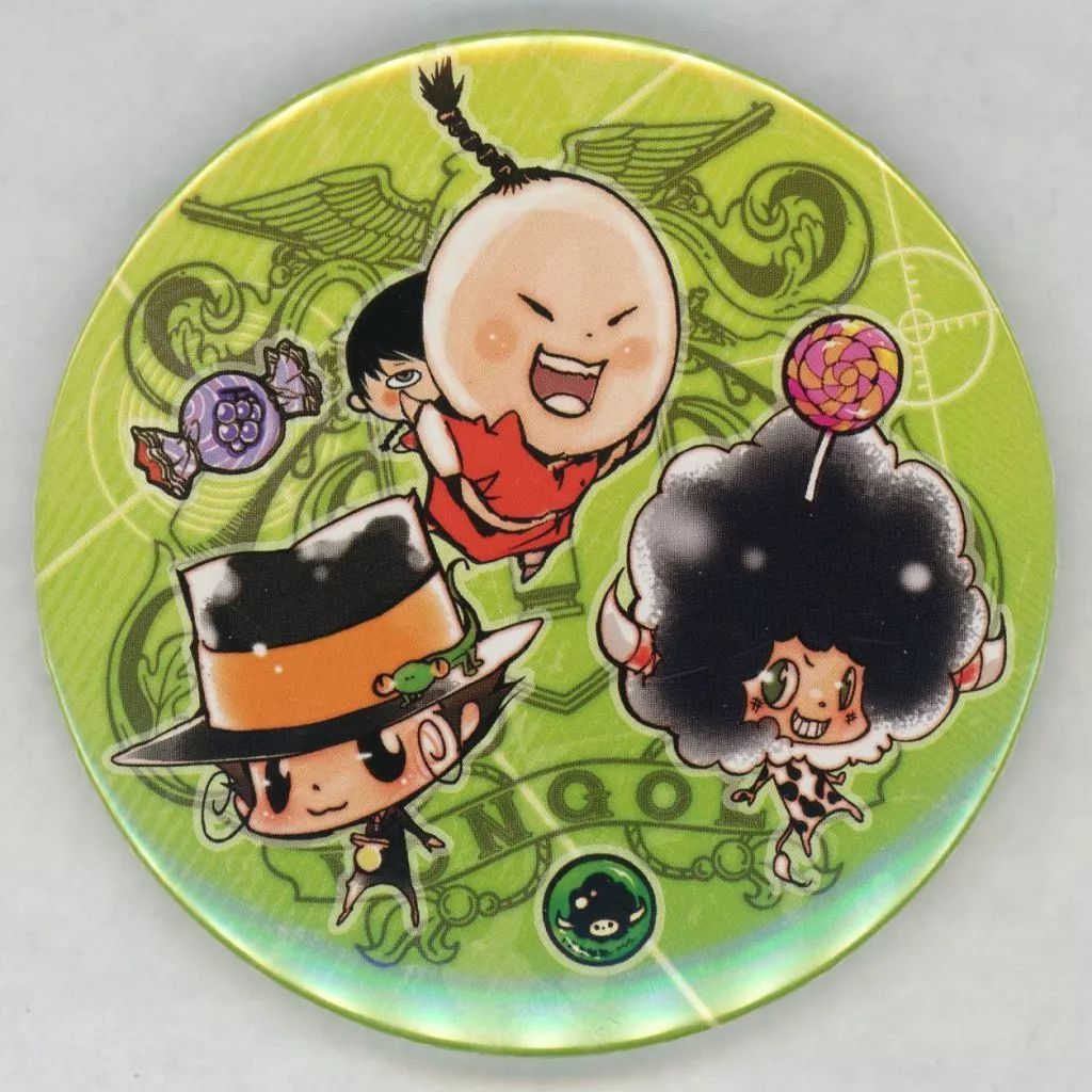 天野明展　REBORN!　リボーン　エルドライブ　缶バッジセット 中古】バッジ・ピンズ リボーン＆イーピン＆ランボ 「エル
