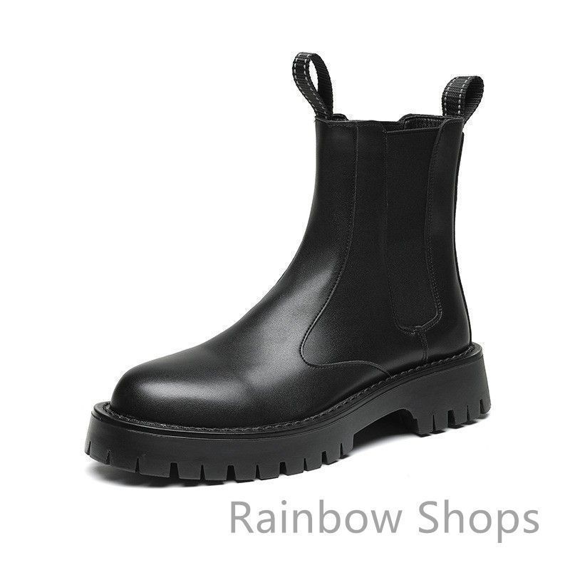 【新品未使用】サイドゴアブーツ メンズ ショートブーツ ビジネスブーツ ブーツ ワークブーツ チェルシーブーツ カジュアル 革靴 シンプル メンズブーツ 通勤 履きやすい 男性 ギフト 父の