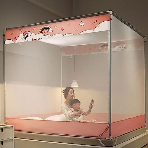 ♥ 蚊帳 150*200*170cm 虫|蚊よけ 組み立て簡単 子供 大人 テント式 蚊対策 ムカデ対策 通気性よい 収納袋付き 旅行 密度が高い スクエア蚊帳 アウトドア 持ち運べる 収納便利 害虫侵入防ぎ 全方位ガード ムカデ対策夏の対策