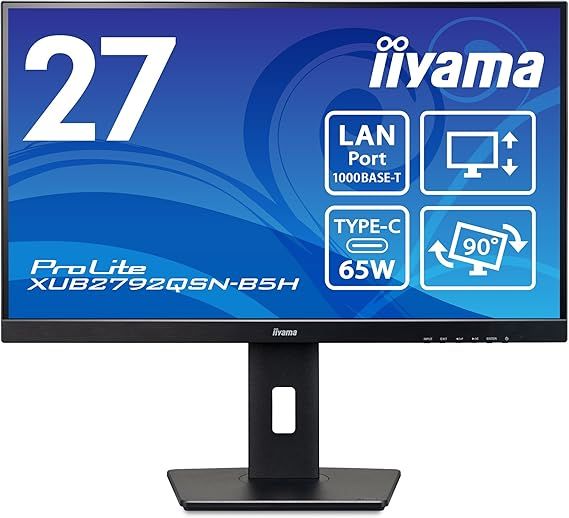 iiyama ProLite モニター ディスプレイ 27インチ XUB2792QSN-B5H