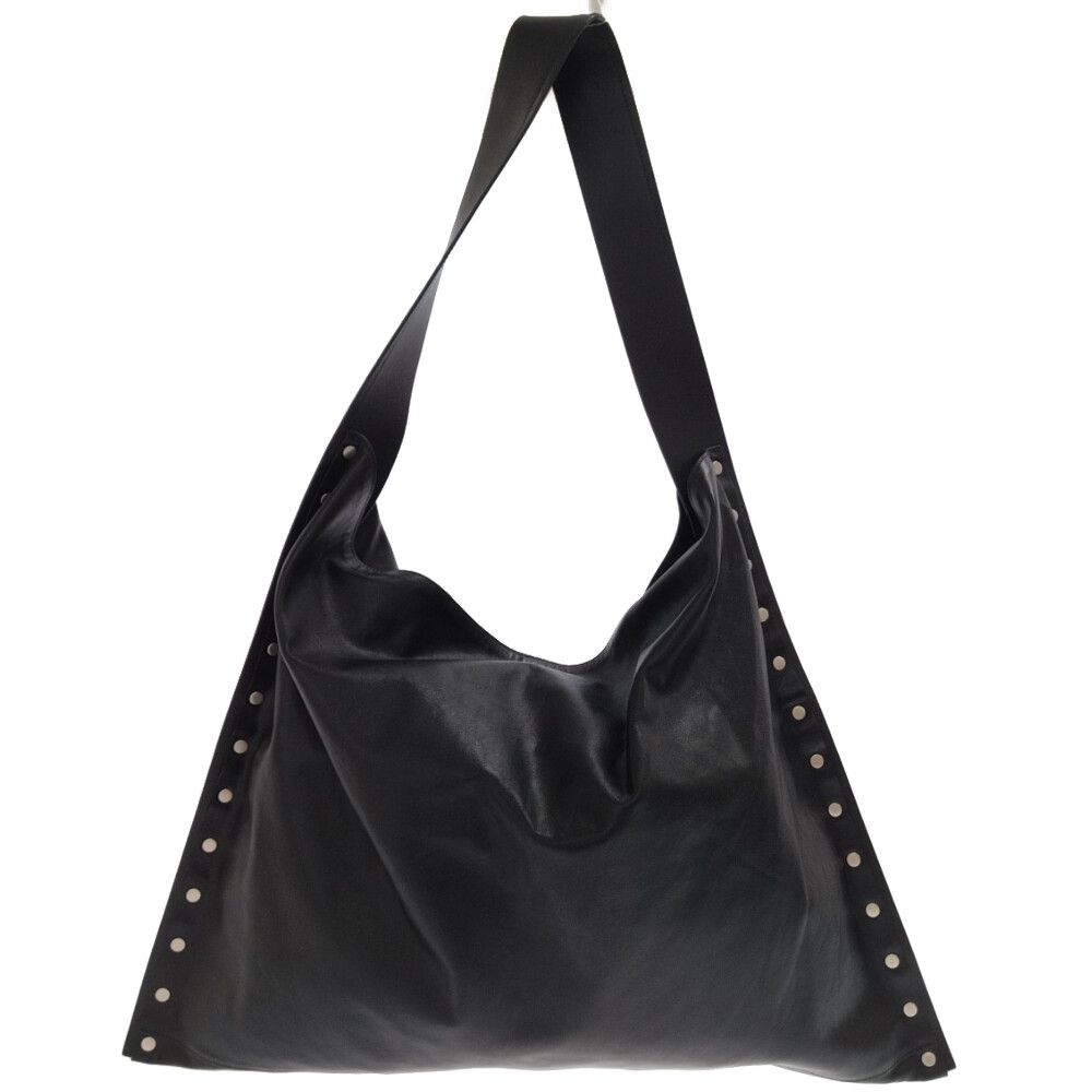 JIL SANDER (ジルサンダー) Sander Rivet Border Tote リベットボーダートート バッグ ブラック  JSMU852328 - メルカリ