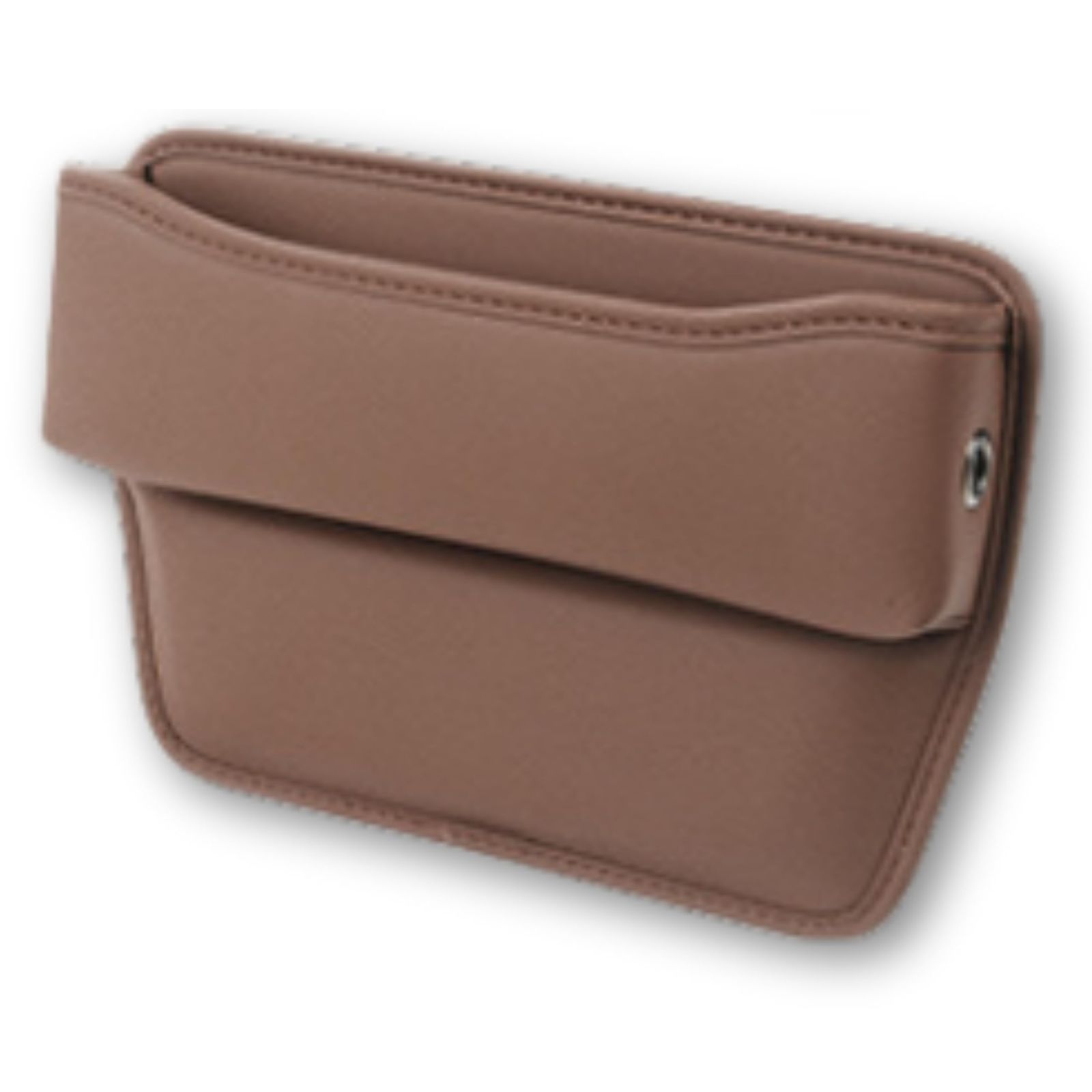 [HYmish] シートサイドポケット 隙間 収納 ボックス 小物 整理 充電穴付き PUレザー 車用 整理整頓 アクセサリー ライトブラウン [ライトブラウン]