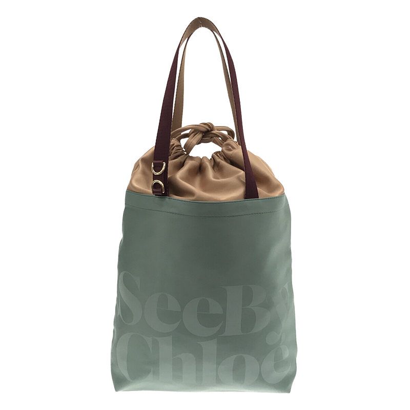 【See By Chloe】 ハンドバッグ サテン トートバッグ ロゴ シーバイクロエ SEE BY CHLOE スモール トートバッグ