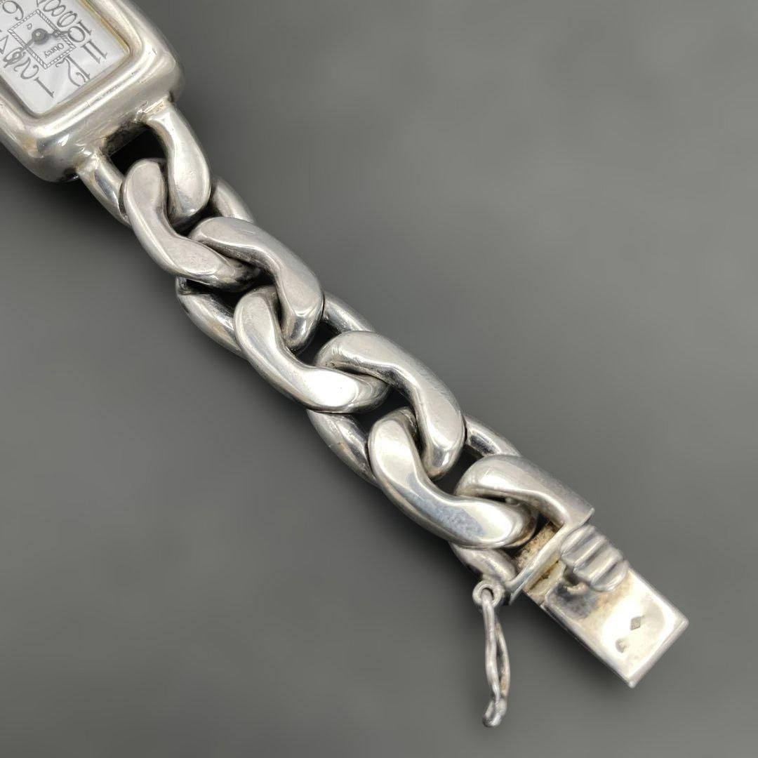 Obrey SOLID SILVER 純銀 チェーンブレスレットウォッチ