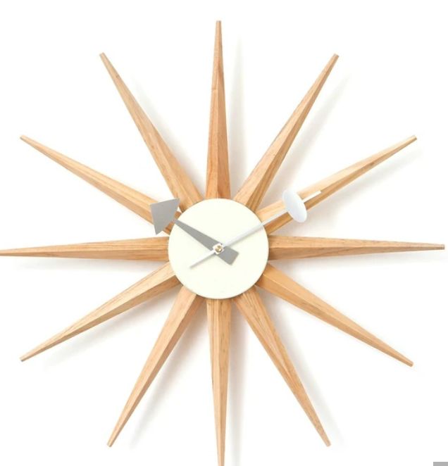 展示品 箱無し ジョージネルソン サンバーストクロック ナチュラル