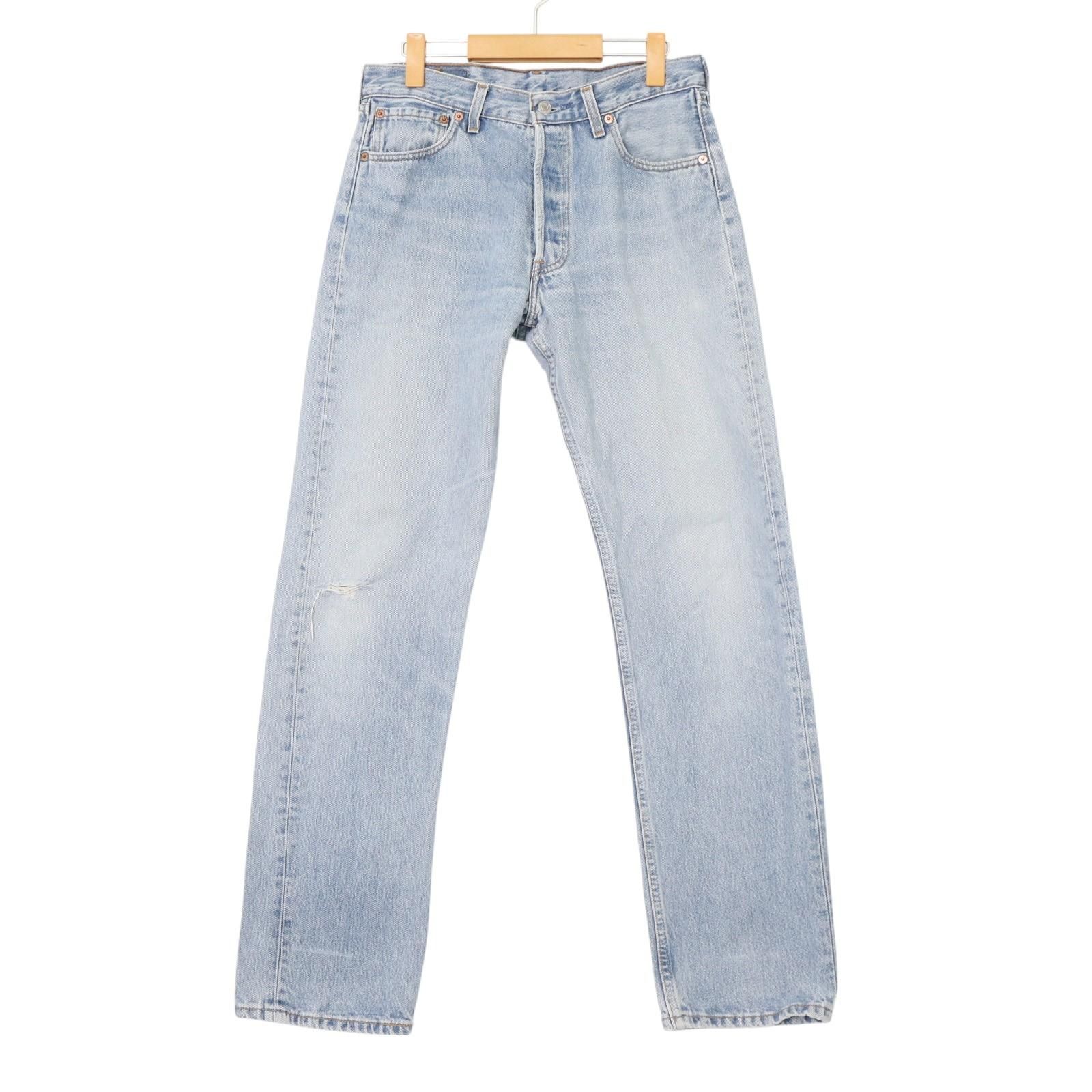 90年代 USA製 Levi's リーバイス 501 デニムパンツ ブルー (メンズ W30 L32) 中古 古着 A3951