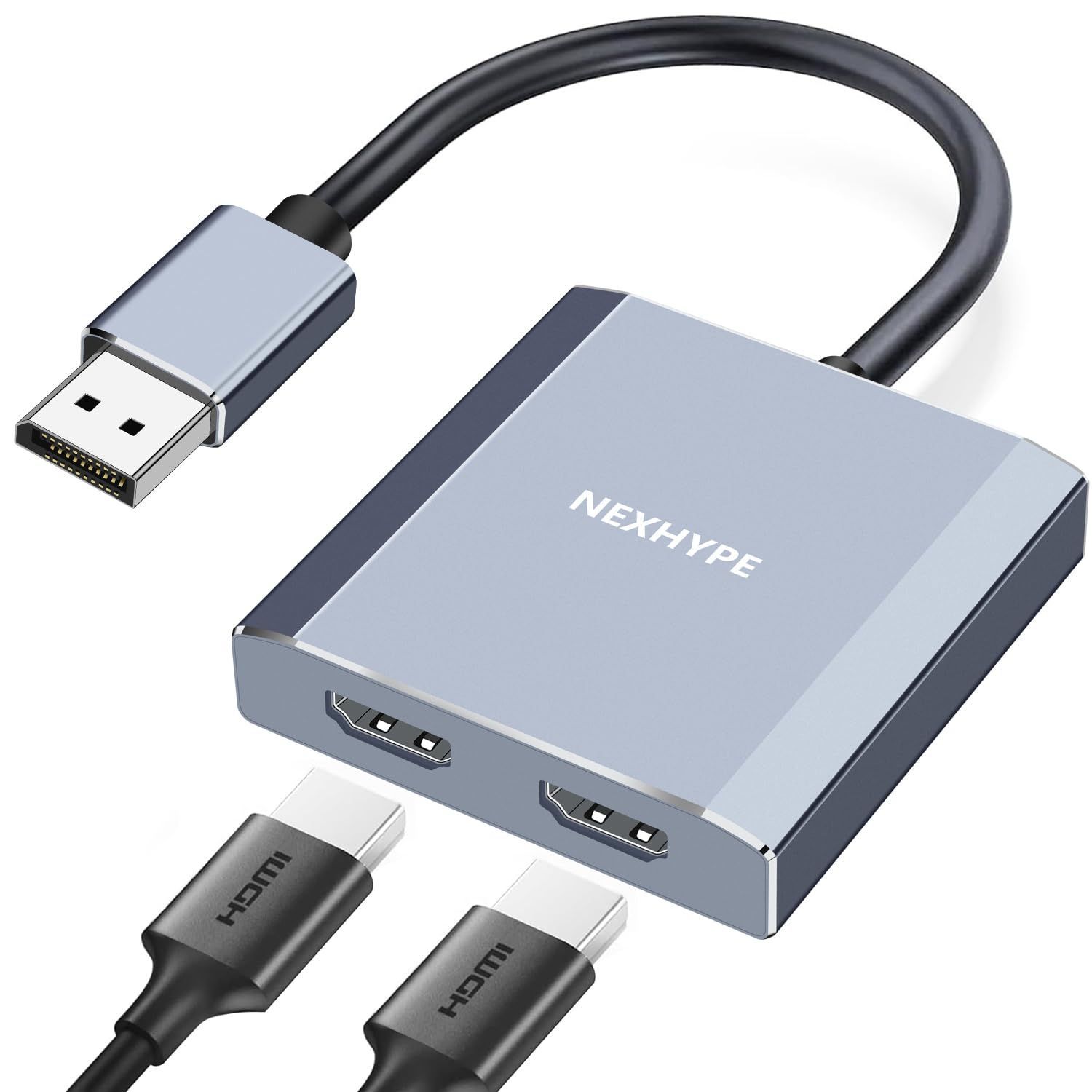 MST DisplayPort to デュアル HDMI アダプター 4K 60Hz YAODEMA マルチモニター スプリッター 分配器 デュアルモニター DP 1.2 to 2 HDMI Windows 対応 MST 拡張モード