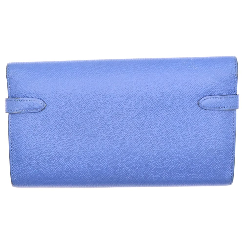 HERMES (エルメス) ケリーウォレット エプソン ブルーブライトン  