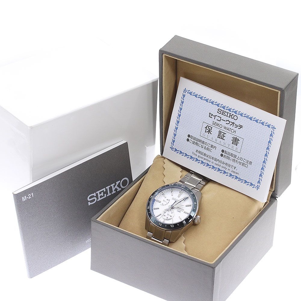 SEIKO 140周年記念 Presage GMT シルバー　SARF007 SEIKO MECHANICAL PRESAGE 140TH ANNIVERSARY SARF007 LIMITED