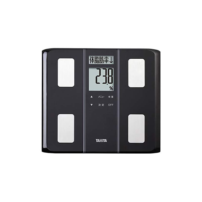 タニタ 体重計 体組成計 50g 日本製 ブラック BC-331 BK ダブル液晶採用でわかりやすく見やすい 立掛け収納OK 1