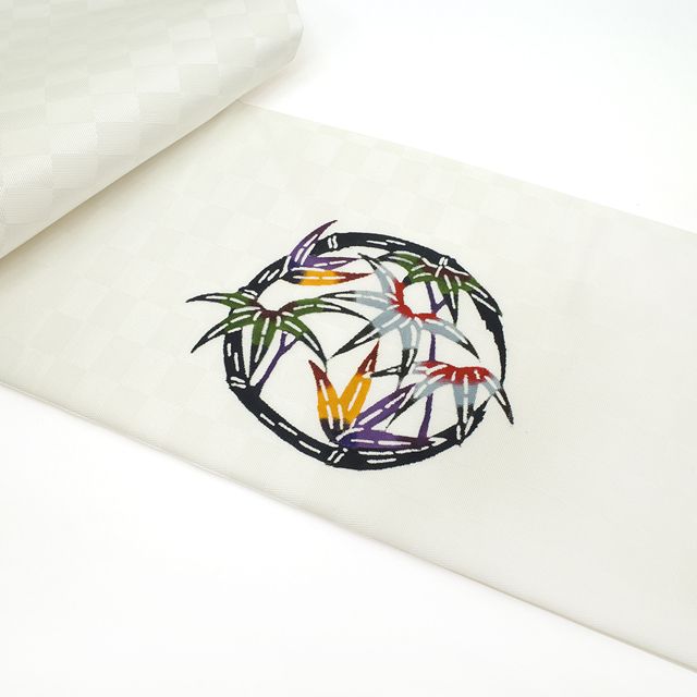 新品】 名古屋帯 九寸 沖縄県 本場琉球 紅型 琉球紅型研究所 藍