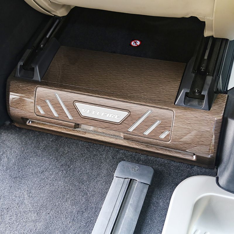 24年式アルファード 40系 中排用 フットペダル＆エアアウトレットガーニッシュ 踏み込み防止 内装パーツ 一対セット ブラック 桃木風