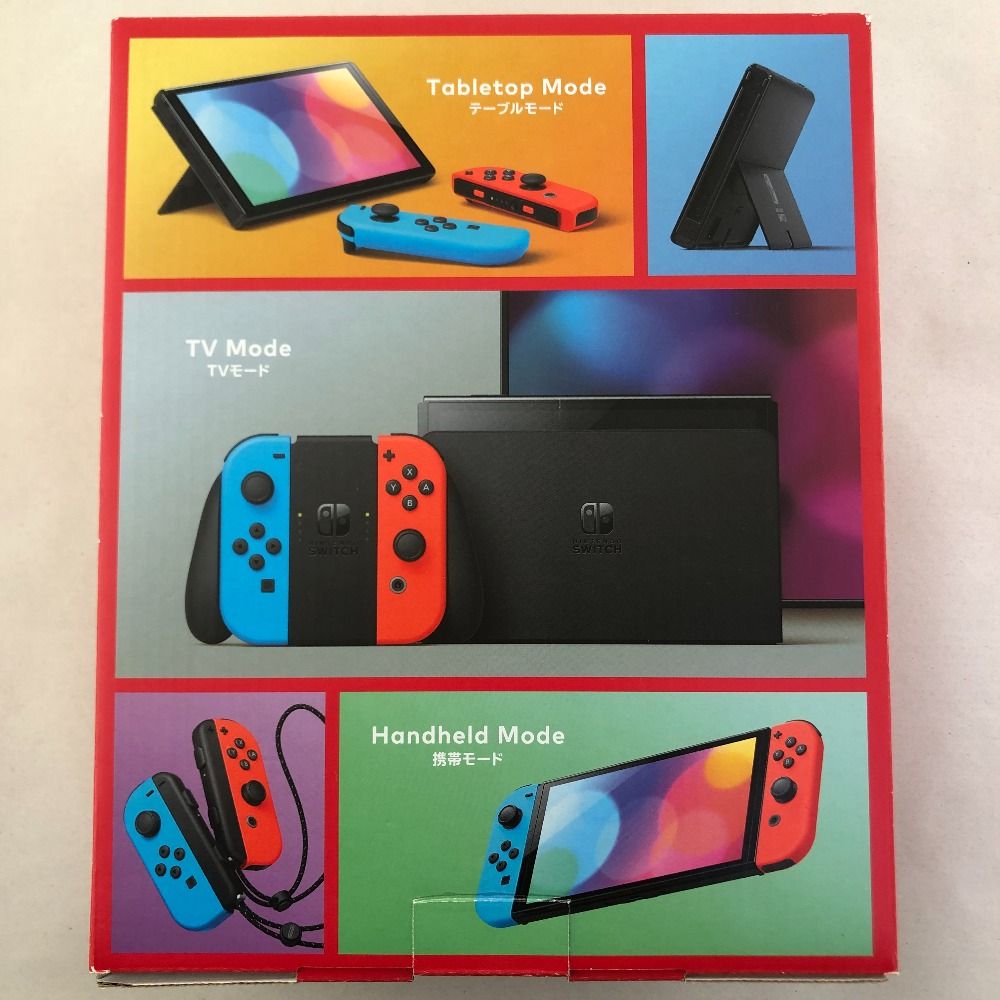 03w13665/有機ELモデル Nintendo Switch Joy-Con(L) ネオンブルー/(R