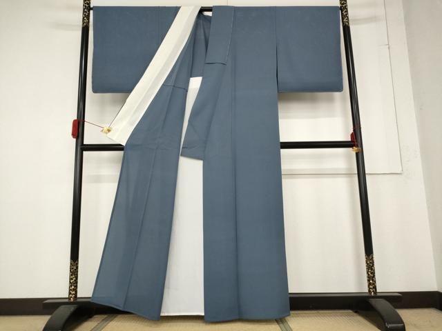 平和屋着物＊夏物 色無地 絽 紺鼠色 正絹 ♥ AABB5943st WWW_NOITHATQUANGTHANH_NET