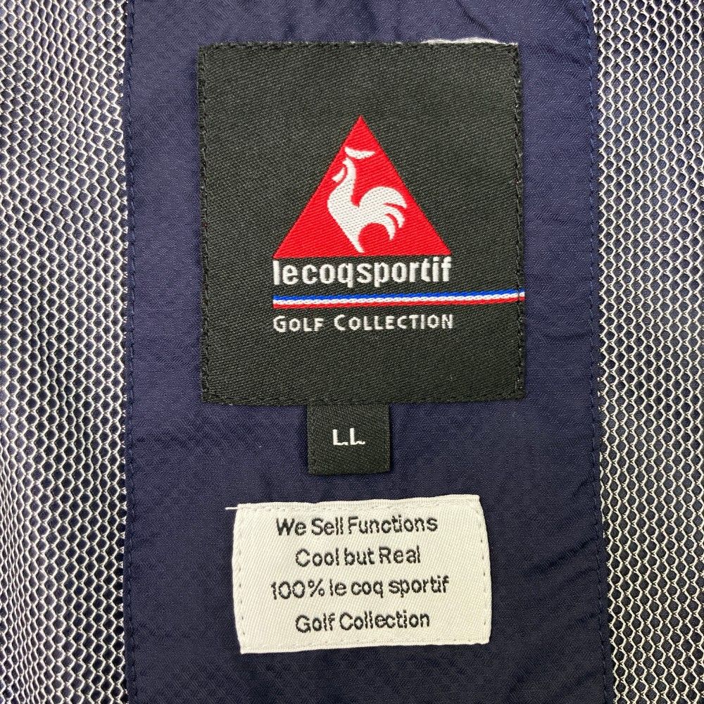 サイズ：L LE COQ GOLF ルコックゴルフ  2WAY 裏メッシュ ジップジャケット  ブラック系 [240101432881] ゴルフウェア メンズ ストスト サイズ：LL LE COQ GOLF ルコックゴルフ 2WAY裏メッシュジップ