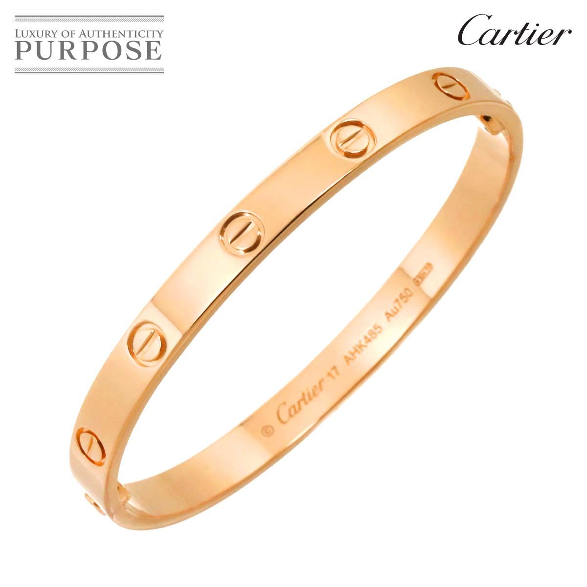 カルティエ Cartier ラブ ブレス #17 K18 PG ピンクゴールド 750