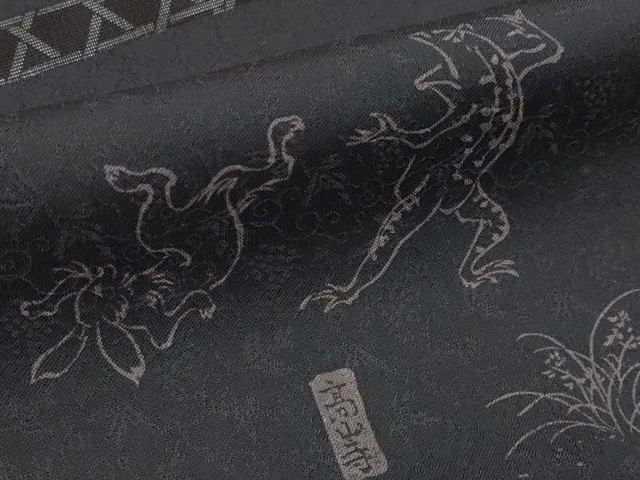 平和屋本店■極上　お召　鳥獣戯画　黒地　逸品　CYAA2337s5 平和屋本店□極上 お召 鳥獣戯画 黒地 逸品 CYAA2337s5 - メルカリ