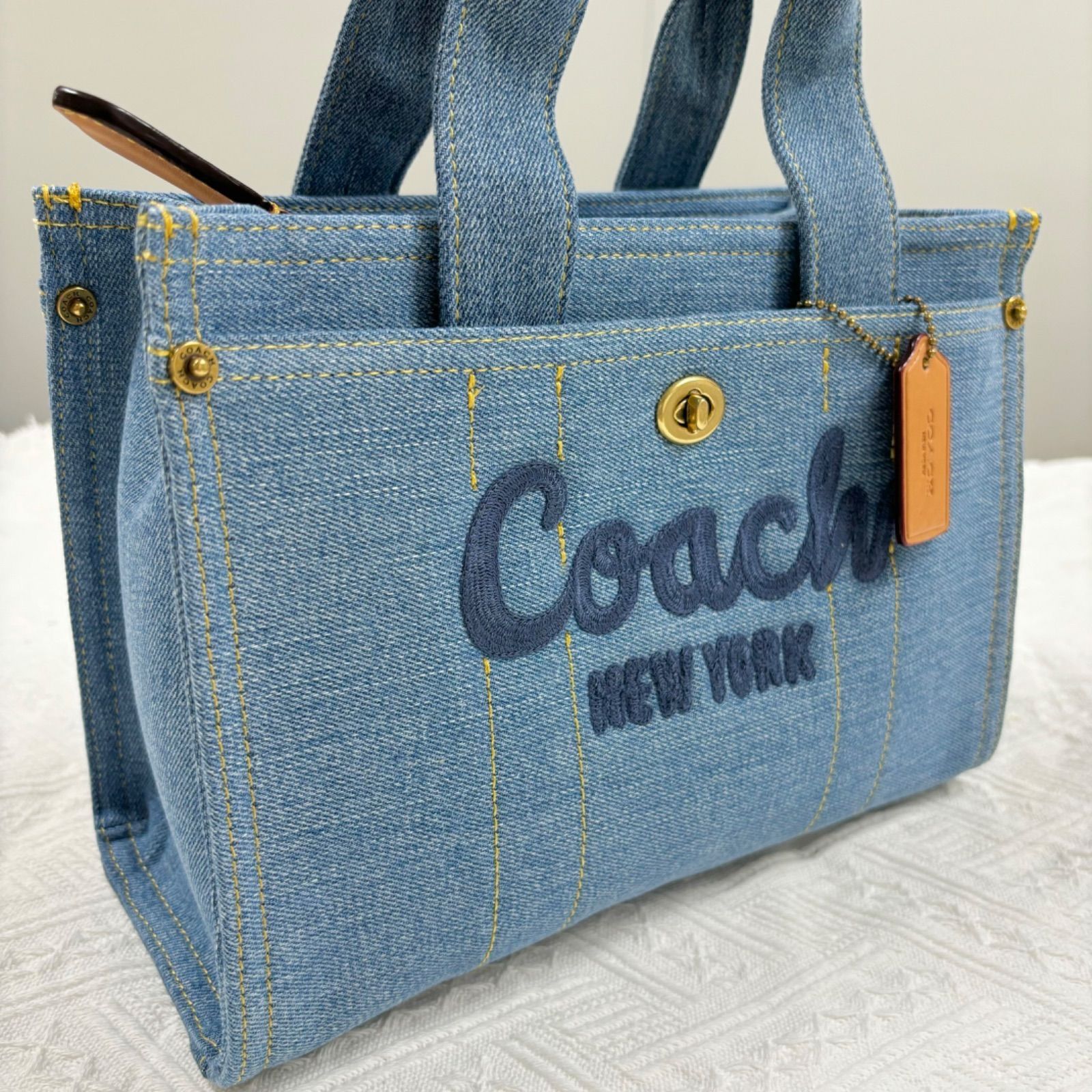 COACH コーチ  カーゴ　キャンバス  トート 26 デニム　新品未使用