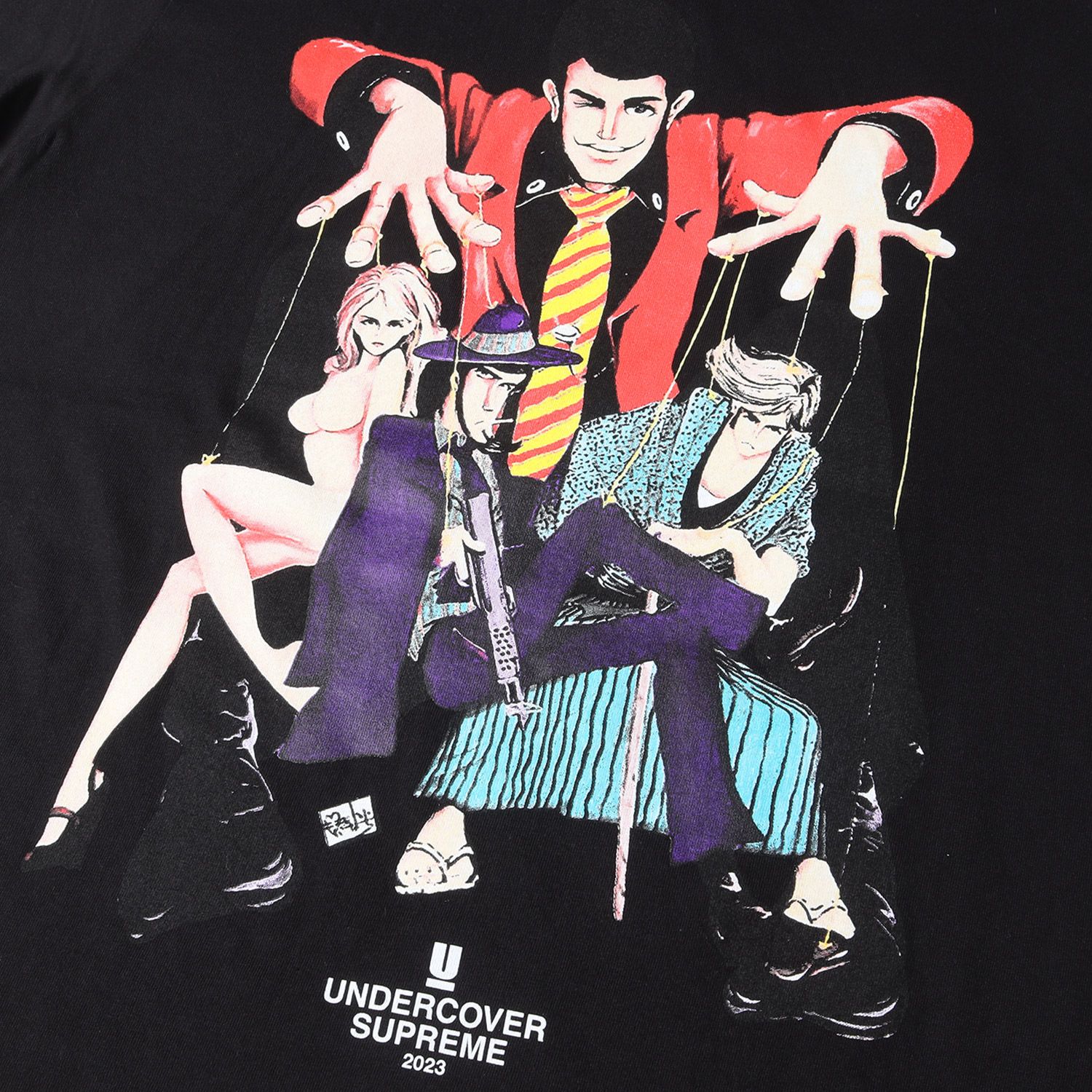 505センチ袖丈SUPREME シュプリーム 23SS×Undercover Lupin Tee×アンダーカバー ルパン三世 プリント クルーネック半袖Tシャツ ホワイト