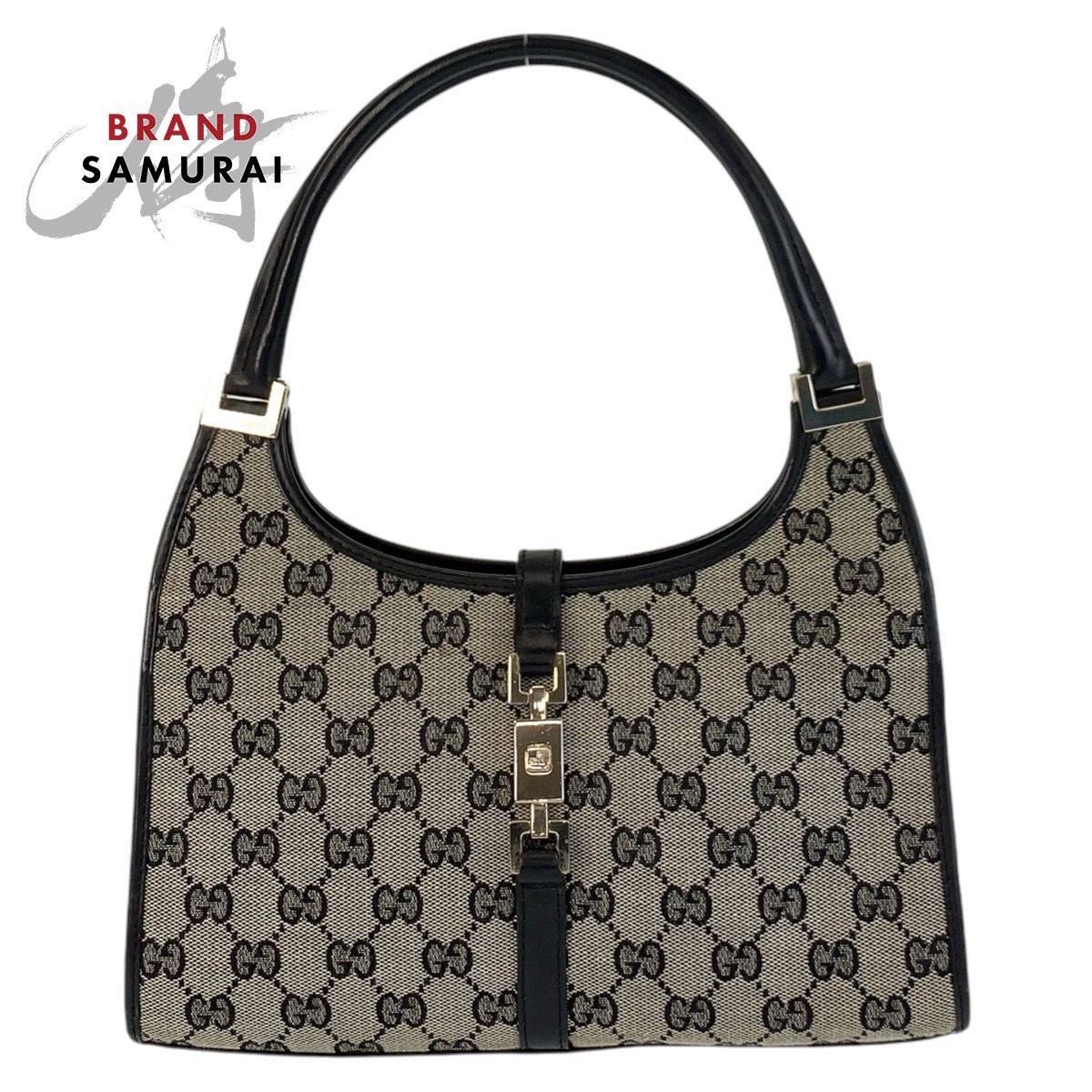 美品 GUCCI グッチ ジャッキー グレー ブラック 黒 ゴールド金具 GG 