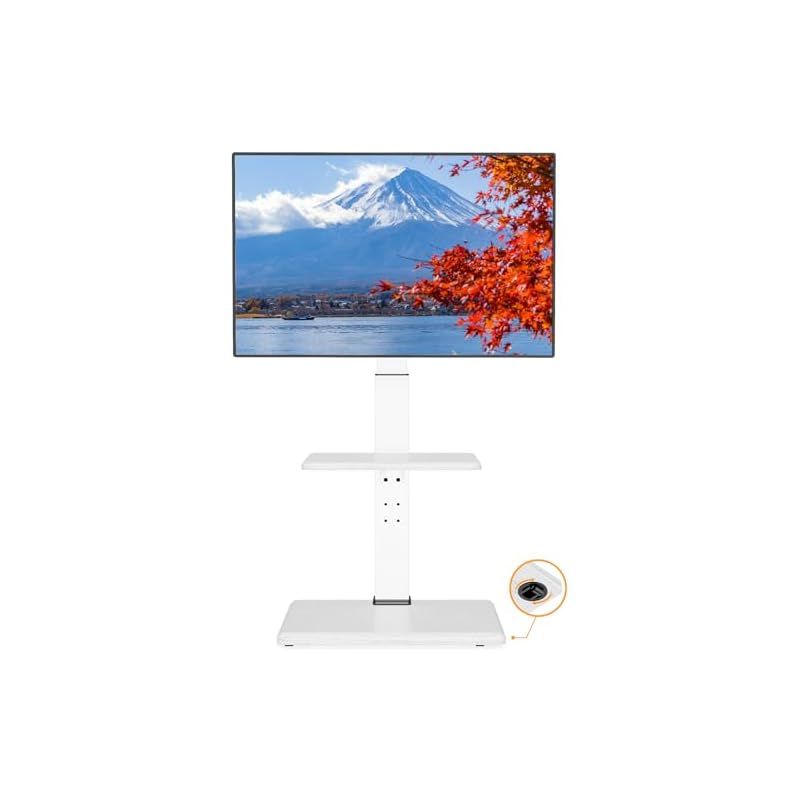 PERLEGEAR テレビスタンド 30~60インチ対応 隠しキャスター付き テレビ台 壁寄せ ハイタイプ tvスタンド 移動式 自立式 tv stand 耐荷重40kg VESA75x75mm~VESA400x400mm 8段階高さ調整 左右±40度首振 1
