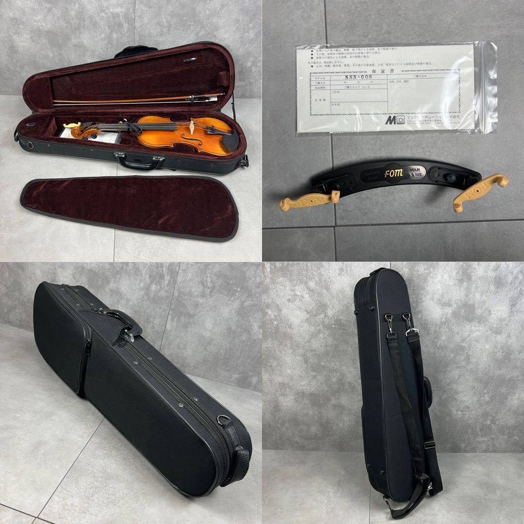 虎杢美品　ニコロサンティ　バイオリン　NSN-60S　2017年製　弦楽器　肩当 虎杢美品 ニコロサンティ バイオリン NSN-60S 2017年製