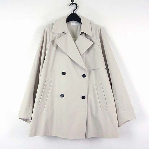 ミラオーウェン Mila Owen 25SS コート ダブルブレスト ショート トレンチコート 09WFC251101 ワイドシルエット F アイボリー