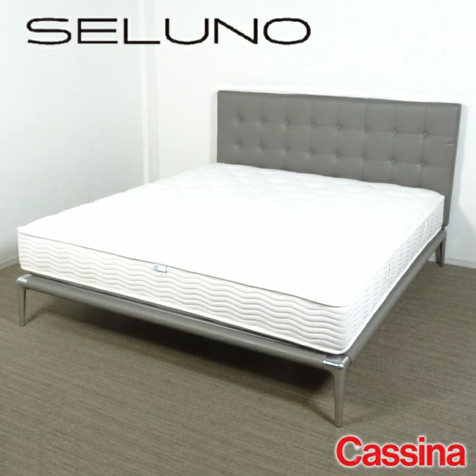 ◾︎SELUNO◾︎ 【展示超美品】Cassina(カッシーナ) L26 VOLAGE / ヴォラージュ ローナロウヘッドボードタイプ キングベッド / Xファンゴ本革 269万 c926s