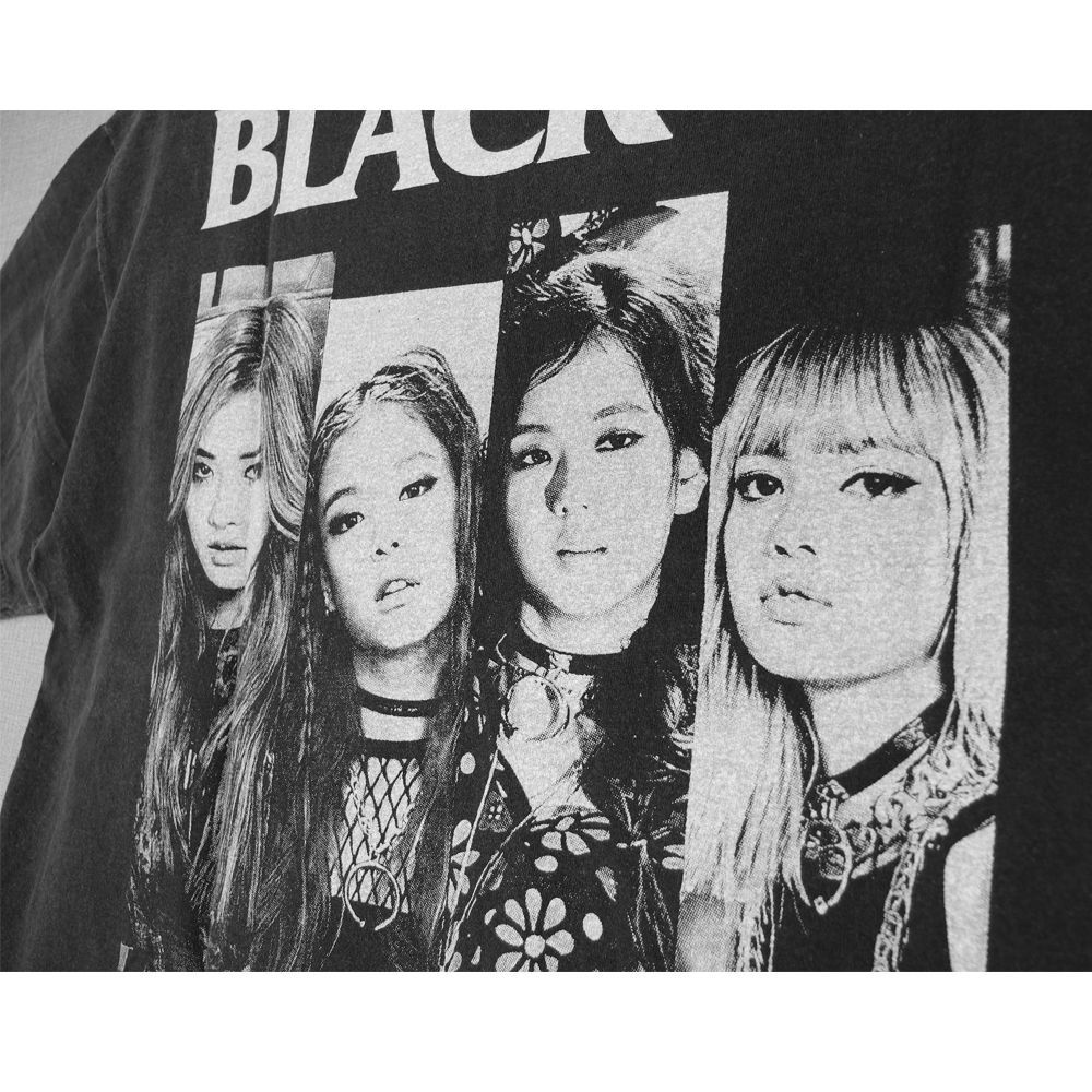 181 BLACKPINK ブラックピンク Ｔシャツ ブルピン 美品 blackpink ブラック L サイズ LISA リサ バンドT ロックT 韓国 ガールズグループ BLINK ジス ジェニ ロゼ フォトT メンズ レディース ペアルック 誕プレ 希少