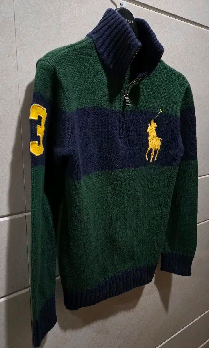 ニットハーフジップアップ S