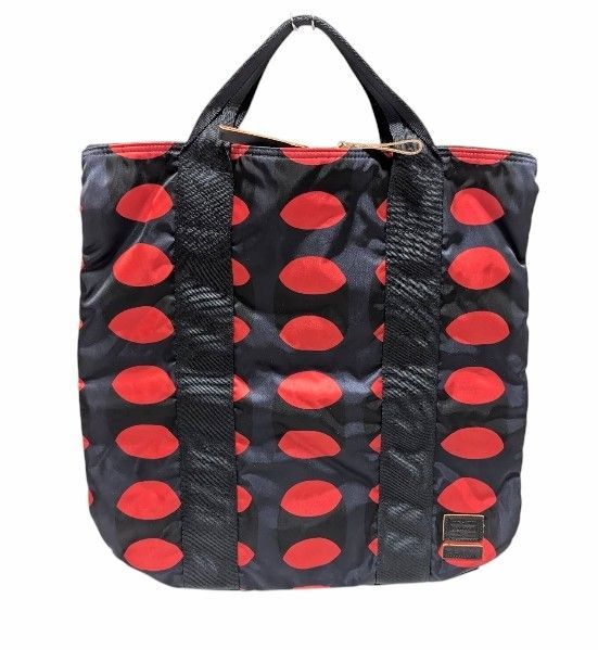 マルニ✖️ポーター　ネイビー/レッド ドット柄 リュック・トートバッグ MARNI × PORTER(マルニ×ポーター) 2WAY dot rucksack ドット リュック