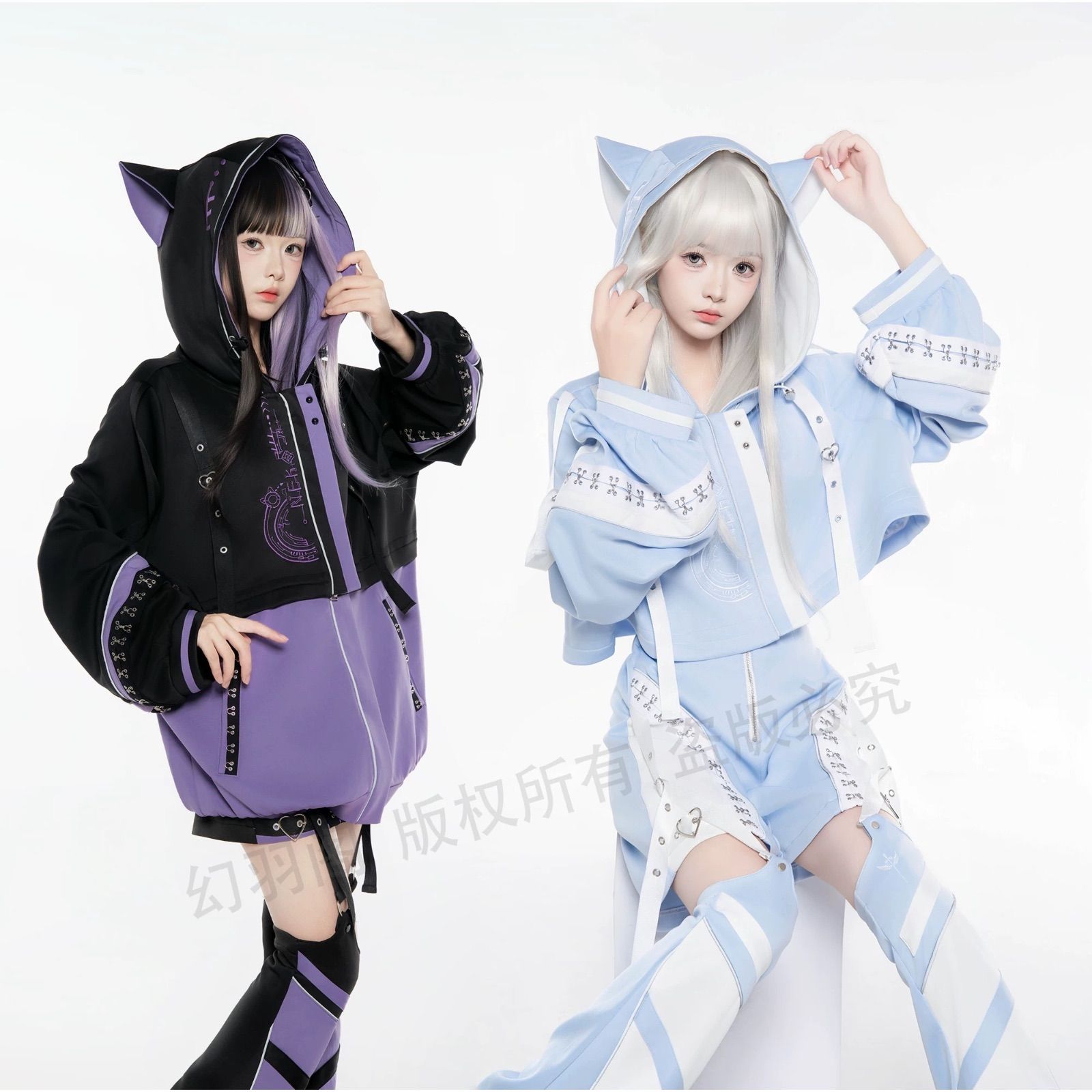 お買い得🌟3点セットアップ🌟 サブカル 地雷系 量産型 パーカー ジップ