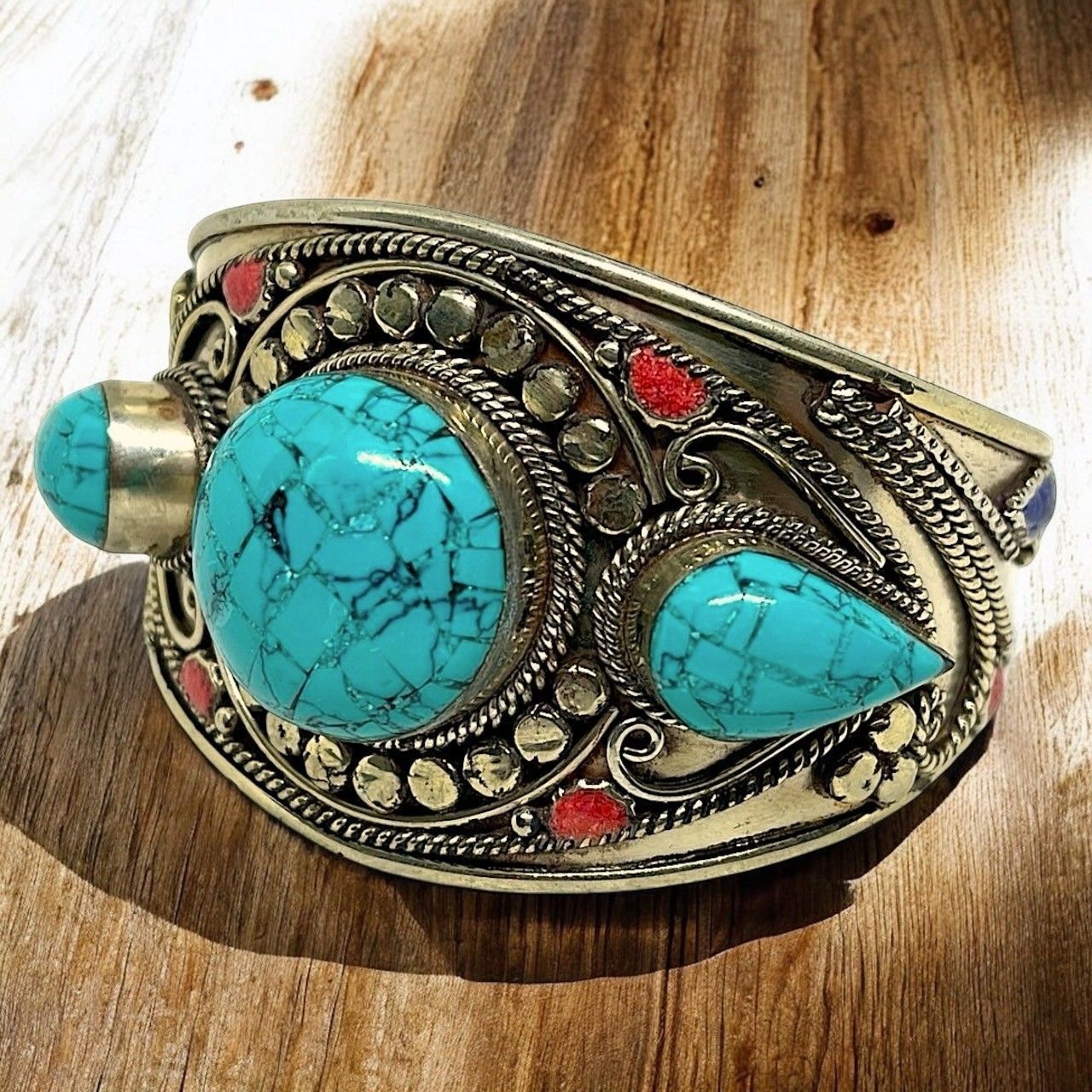 ターコイズ 青 ブルー バングル インディアンジュエリー アクセサリー