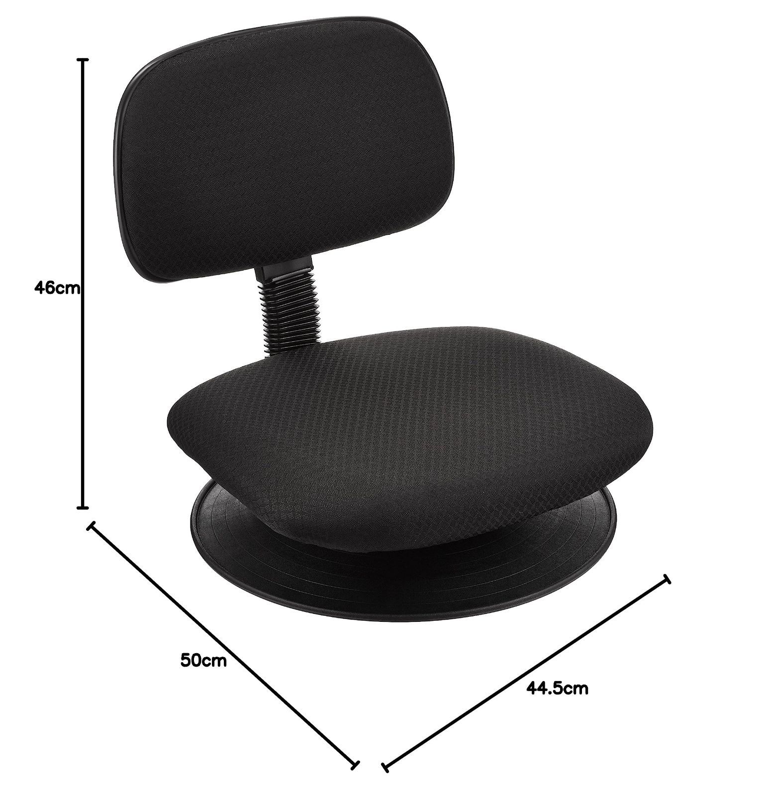 ナカバヤシ オフィスチェア 回転盤付き座いす ブラック RZF-103BK MARWIL-DEMENAGEMENTS_CH
